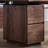 Modern Rectangular Black Walnut Solid Wood Desk-238148414