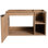 Meuble-lavabo de 30 po, porte à fermeture douce, teinte imitation chêne, style moderne, 1 2 tablettes, armoire de contreplaqué, fixation murale, chêne, fabrication
