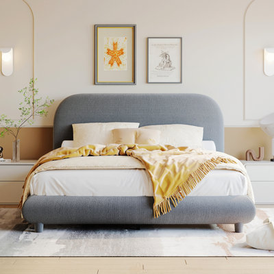Lit plateforme tapissier Teddy