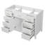 Meuble-lavabo 47 po sans lavabo, armoire seulement, 2 portes et 8 tiroirs, système de fermeture en douceur, conception classique-129849824