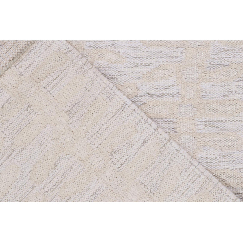 Scandinavian Wool Floral Area Rug, Rectangle 10' x 14'