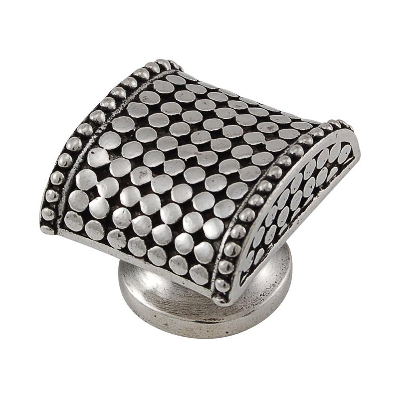 Tiziano Geometric Knob, Vintage Pewter, 1.25" H x 1.25" W x 1" D
