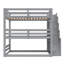 Lit superposé triple avec escalier de rangement, conception séparée-1288916920