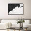 Art mural sur toile encadrée monochrome et blanc texturé