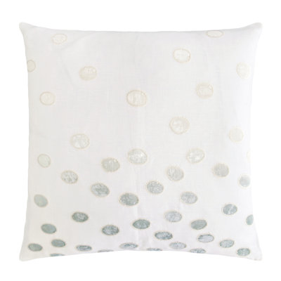 Ovals Embellished Square Pillow Cover & Insert