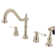 Heritage Two Handle Widespread Kitchen Faucet with Porcelain Lever Handles