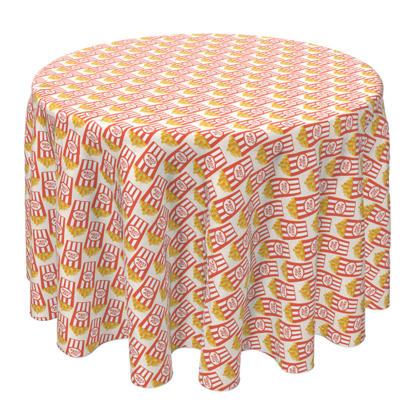 Round Cotton Twill Tablecloth