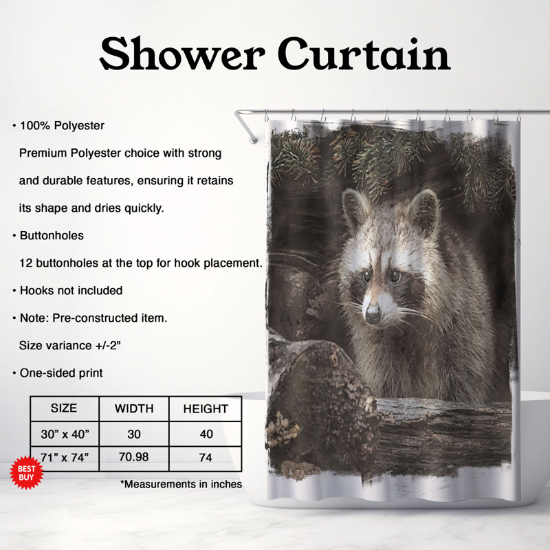 Geralynn Shower Curtain, 74"H x 71"W