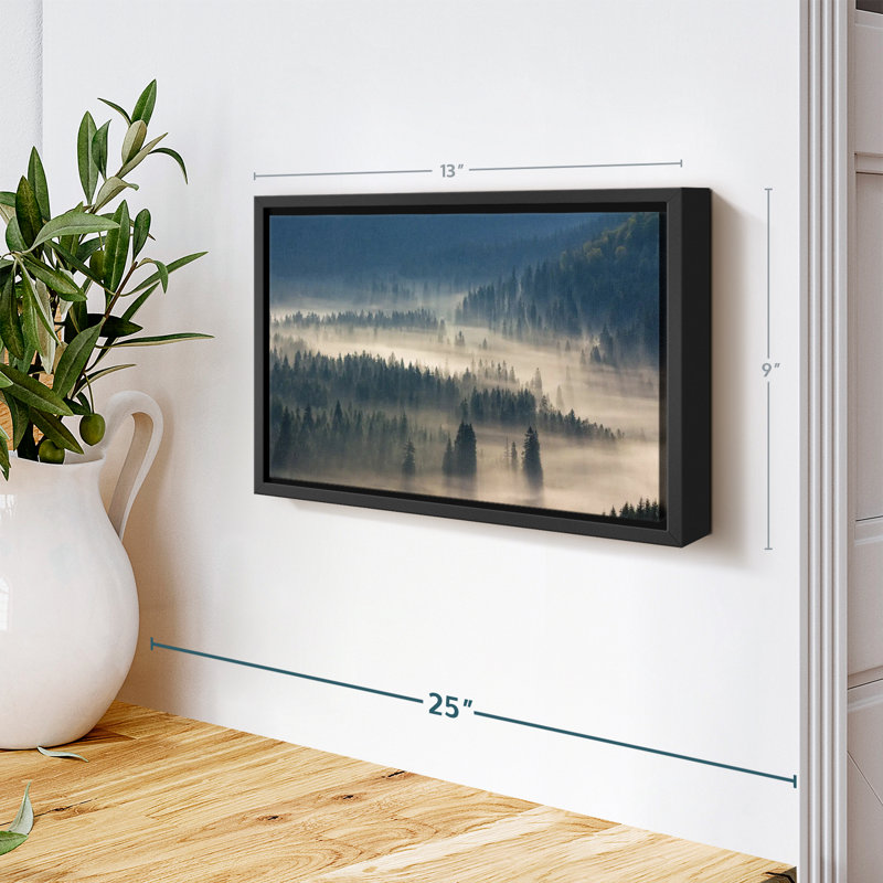 Nature " Foggy Fir Forest Wall Art ", 9" H x 13" W