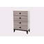 Meuble de chambre à coucher moderne de conception moderne 1 pièce crème 4 tiroirs avec plateau en faux marbre