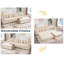 Canapé en forme de L, canapé modulaire en velours côtelé, avec repose-pieds mobile, porte-gobelets et 8 coussins décoratifs-117534491