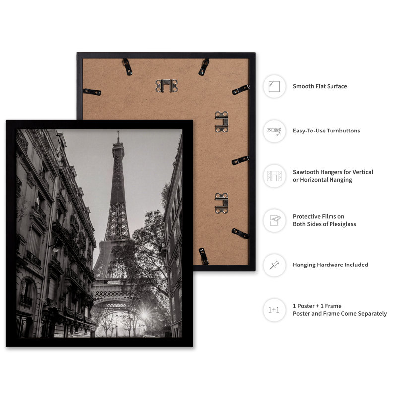 Tour Eiffel No2, Black Framed, Poster, 16"H x 20"W