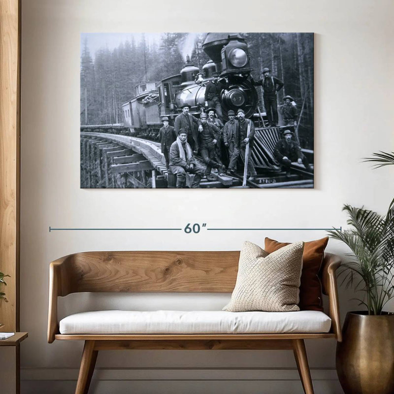 Lilie Railroad Construction Crew 1886, 32" H x 48" W