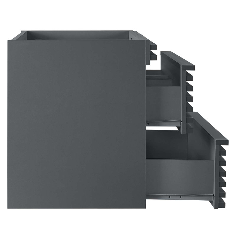 Modway Render 30" Wall Mounted Single Bathroom Vanity Base Only, Gray