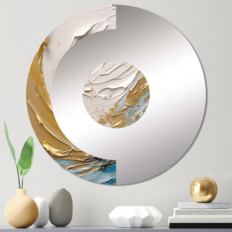 Rodolf - Miroir mural demi-cercle, 23,6 po x 23,6 po