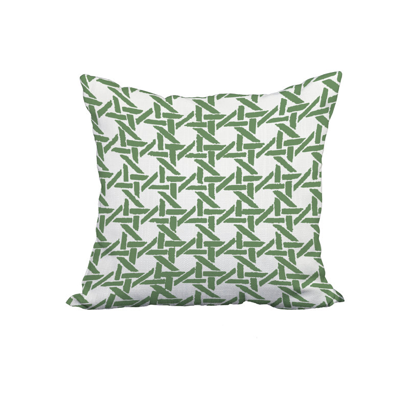 Housse et insert de coussin en rotin, 18 po x 18 po, Vert