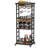 4 Tier Bar Cart with Wheels, Home Bar Serving Cart, Rolling Mini Wine Cart with Wine Rack and Glass Holder, Drink Cart for Dining Room, Living Room, Kitchen, Bar and Outdoor