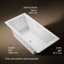 Baignoire de trempage encastrée en acrylique 72 po. X 36 po. Underscore®-13239350