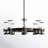 Reeve 8-Light Wagon Wheel Chandelier with Glass Shades-48832241