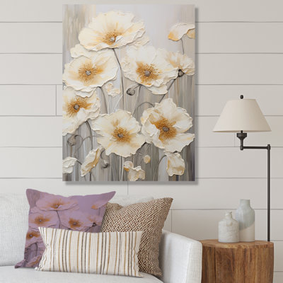 " Buttercups Fields On Gray III "