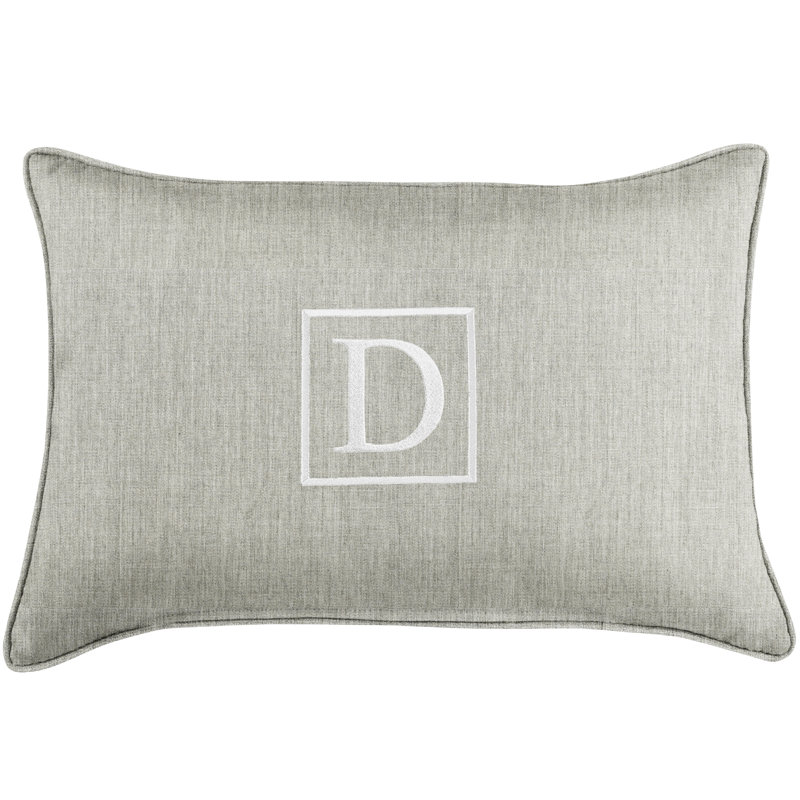 Housse et insert de coussin d'extérieur rectangulaire Kerrell, Gris granite, D