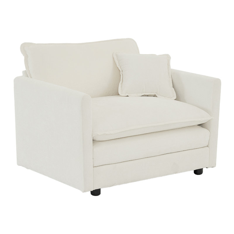 Fauteuil de lecture rembourré Comfy, Blanc