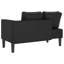 Chaise longue avec coussins en similicuir noir-1728540048