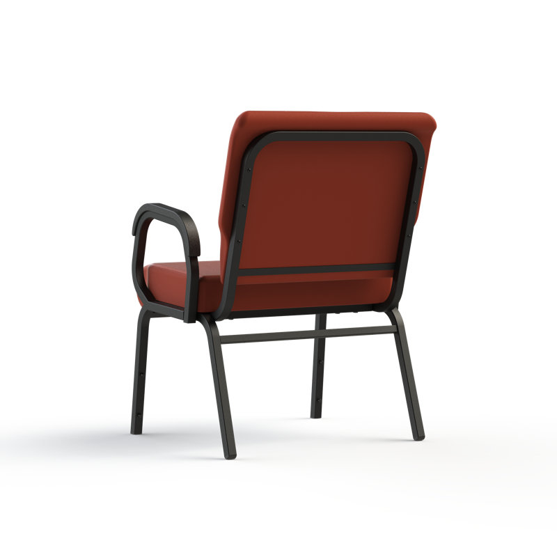 Chaise avec accoudoirs, Rouge