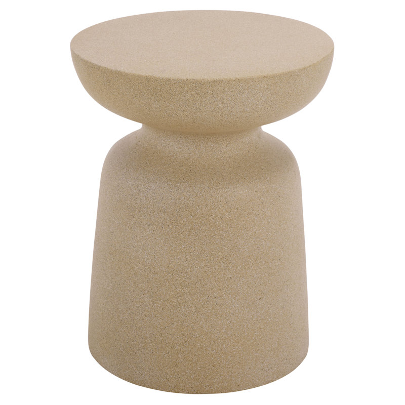 Aurielle Mushroom Accent Table, Beige