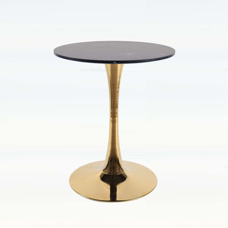 Multi-functional Coffee Table, 23.62in(L)*23.62in(W)*28.74in(H), Black,Golden
