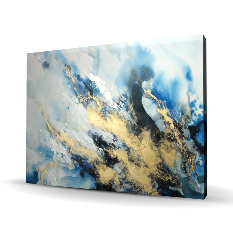 Marbre bleu - Toile de minéraux abstraits pour la décoration intérieure