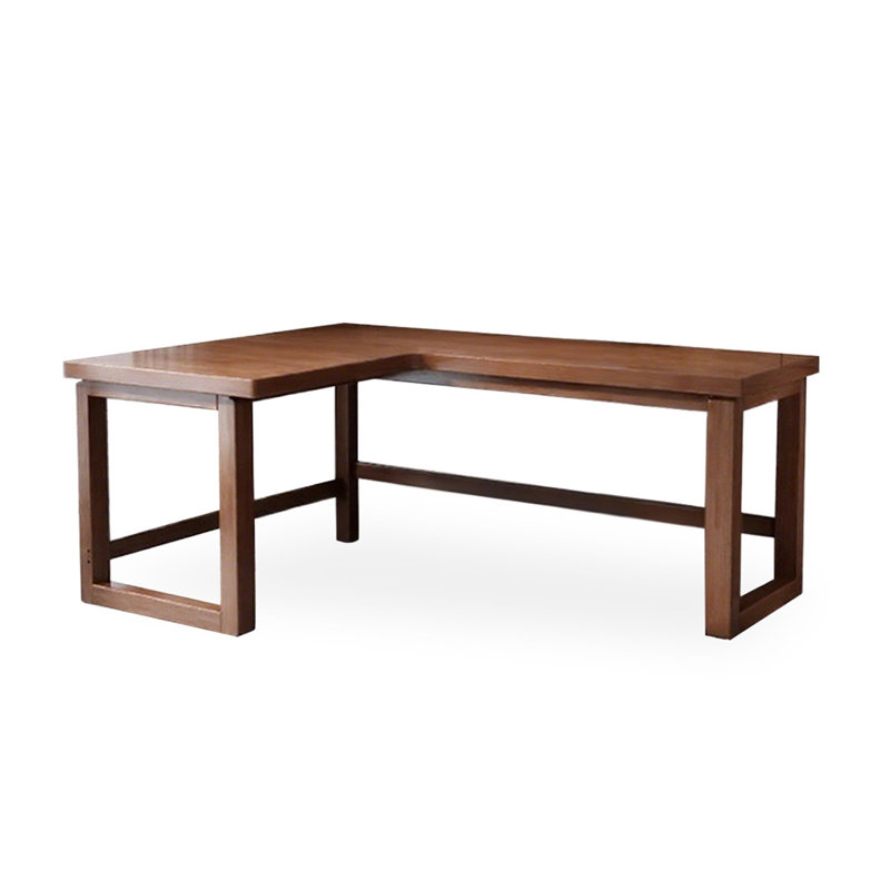 Bureau rectangulaire en bois massif brun noisette, H 29,53 po x l 62,99 po x P 47,24 po, Retour à gauche