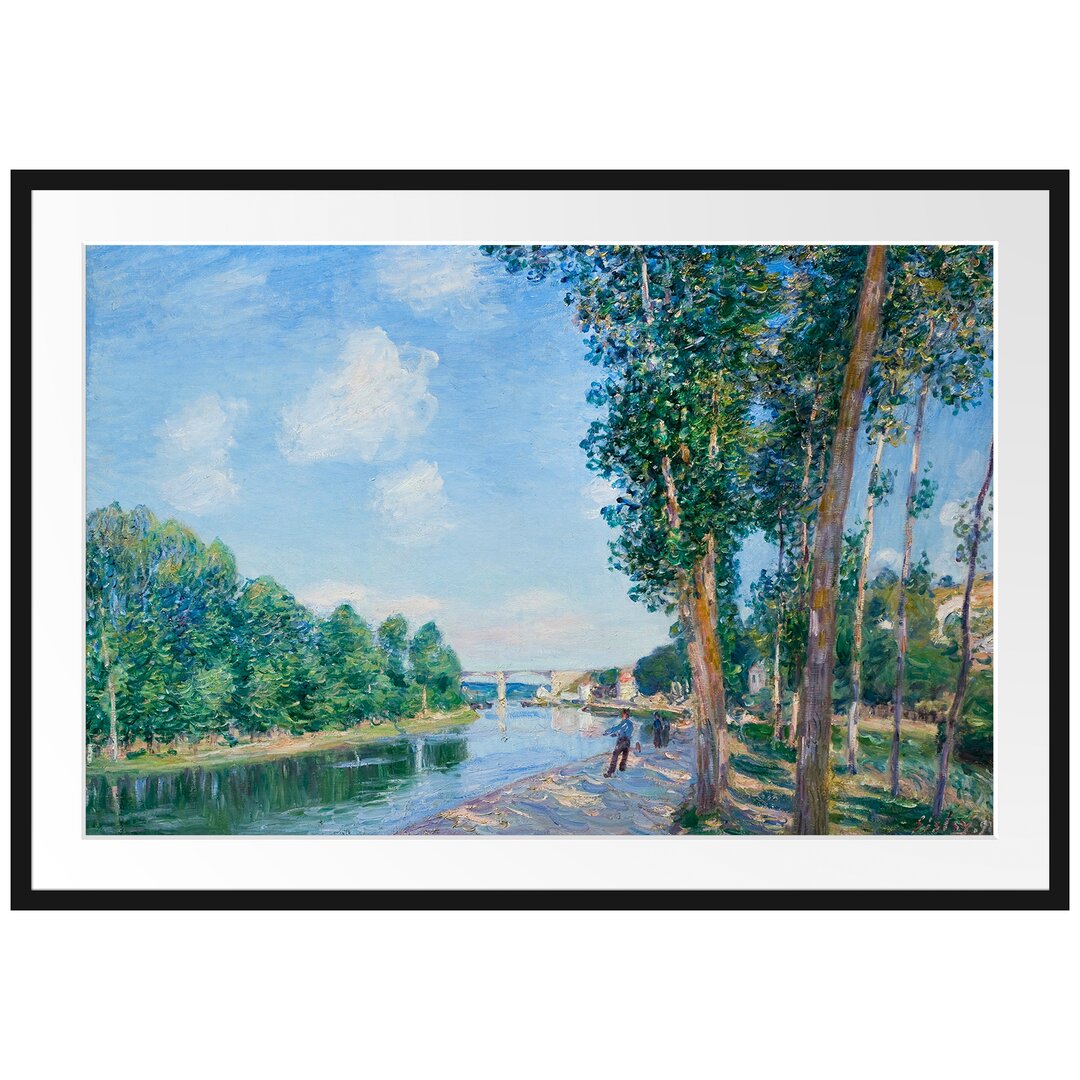 Gerahmtes Leinwandbild Saint Mammès June Sunshine von Alfred Sisley