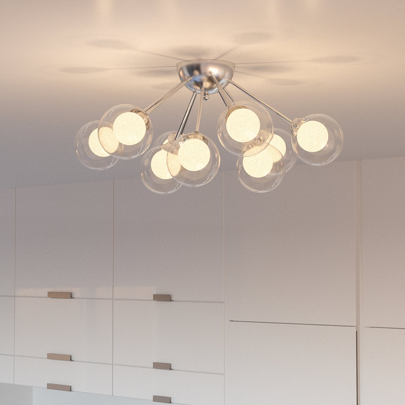 Plafonnier semi-encastré 9 lumières 21,75 po Optimist