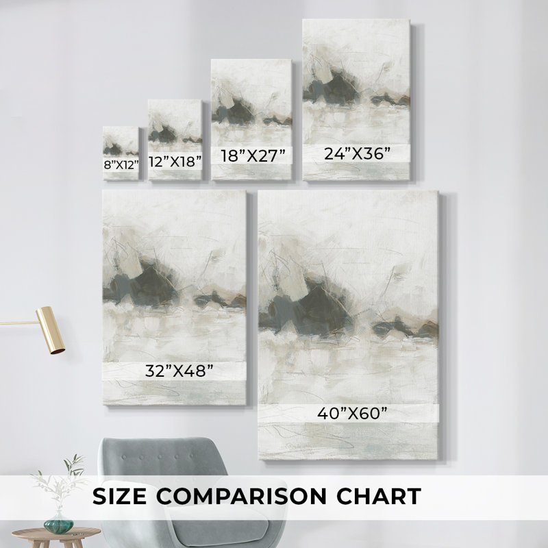 Toile tendue avec châssis Horizon Break I-Premium - prêt à être accroché, H 27 po x l 36 po