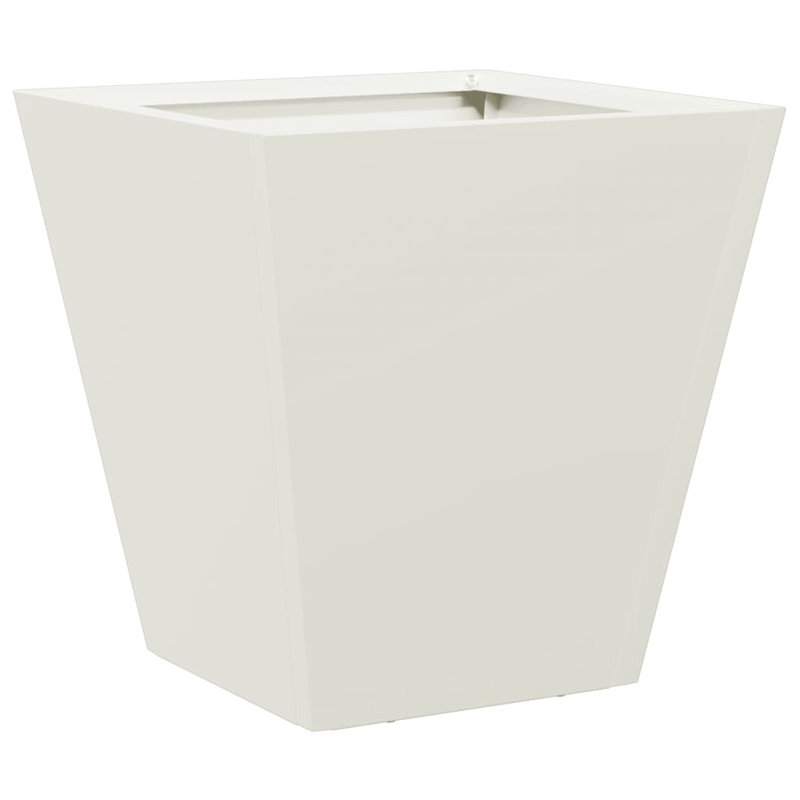 Asua Metal Planter Box, White , 30cm H x 30cm W x 30cm D