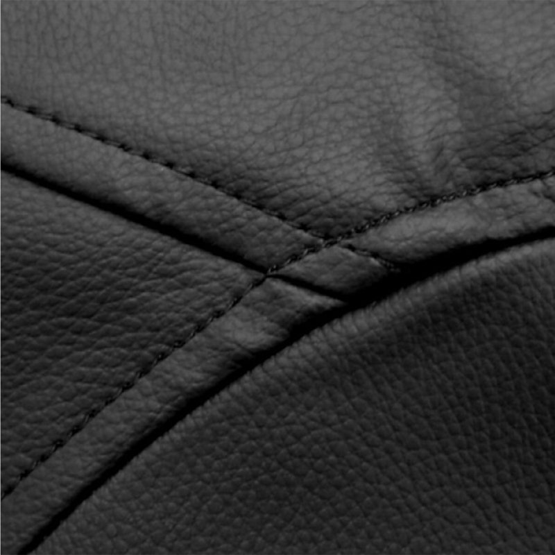 Fauteuil à billes noir de qualité supérieure, 31,5 po x 29,5 po x 11,8 po | 100% similicuir de polyester, housse zippée imperméable et amovible | Rempli de mousse de styromousse recyclée pour plus de confort et de soutien | Idéal pour se détendre et se prélasser