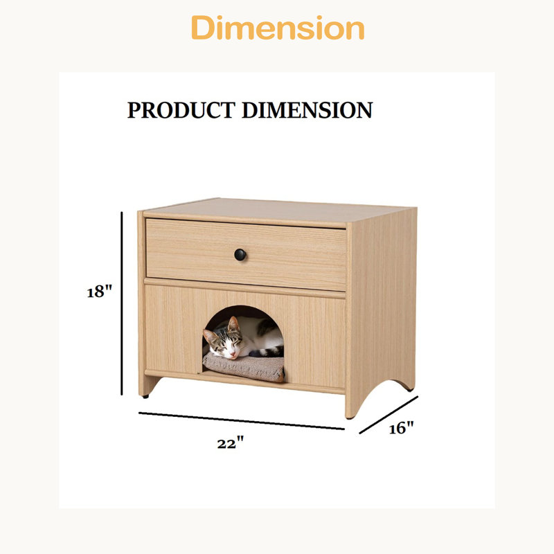 Table d'appoint 1 tiroir Mid-Century