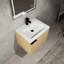 Meuble-lavabo de salle de bain 24 po pour grands espaces - Armoire en chêne moderne en contreplaqué robuste et grande capacité de rangement-1563096417