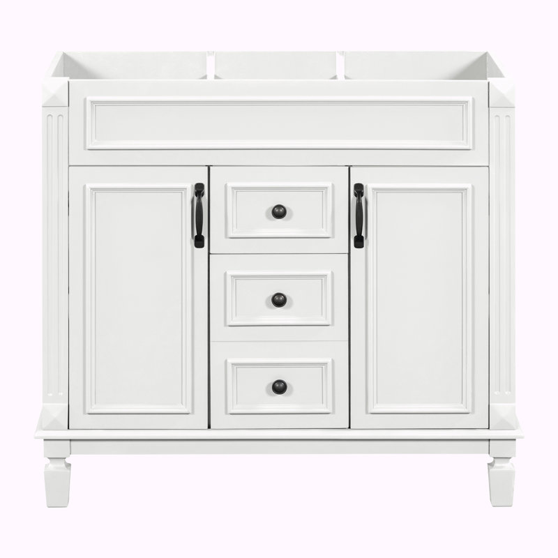 Base de meuble-lavabo simple 36 po seulement, Blanc
