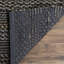 Tapis gris anthracite en jute / coton tissé à la main Paucar-20946801