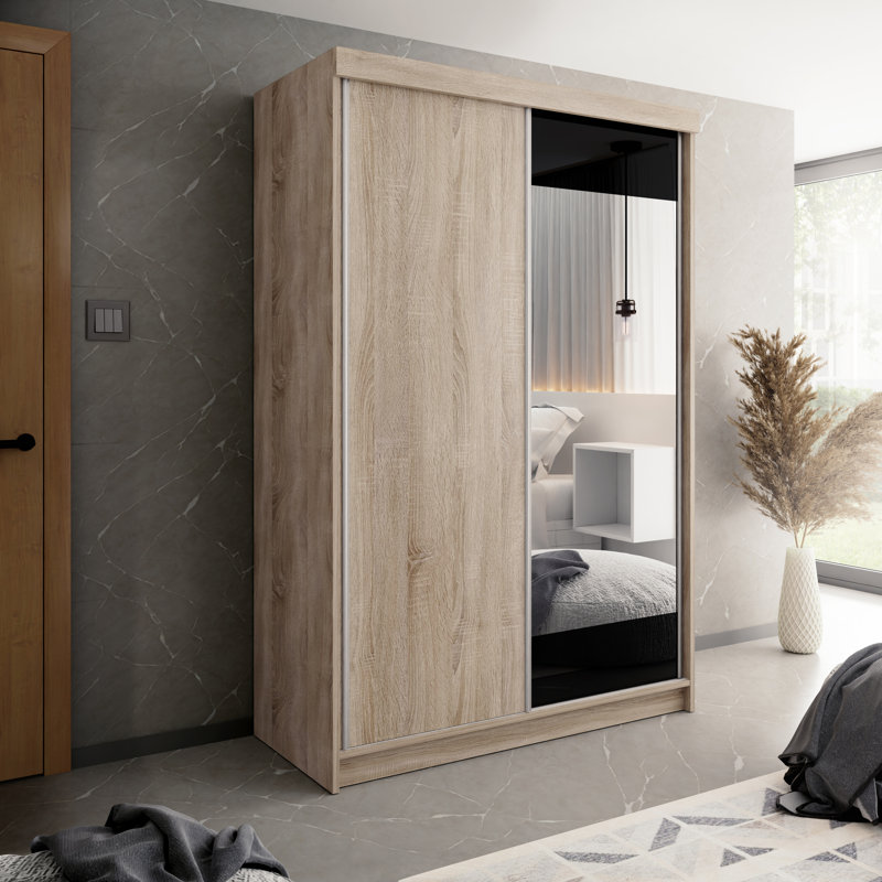 32 Laminate Wardrobe, Brown/Black