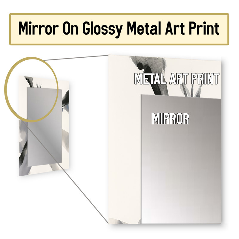 Abstract Neutral III - Modern Wall Mirror, 32" x 24"