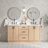 Ariel Kelly 66 Inch Double Rectangular Sink Bathroom Vanity With Carrara Quartz Countertop-105988556