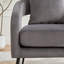 Fauteuil demi-tonneau en velours-831239453