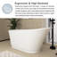 Baignoire de trempage autoportante en acrylique blanc lustré 59 po x 28 po