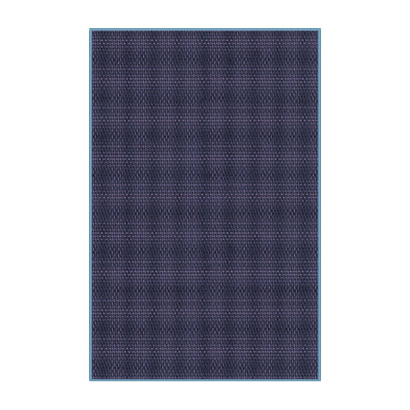 Tapis 100% à motifs lavables à la machine 2989 WSHPAT3736BLU, Rectangle 7 pi x 9 pi