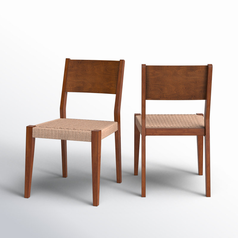 Aniek 18'' H Solid Wood Dining Chair, Brown