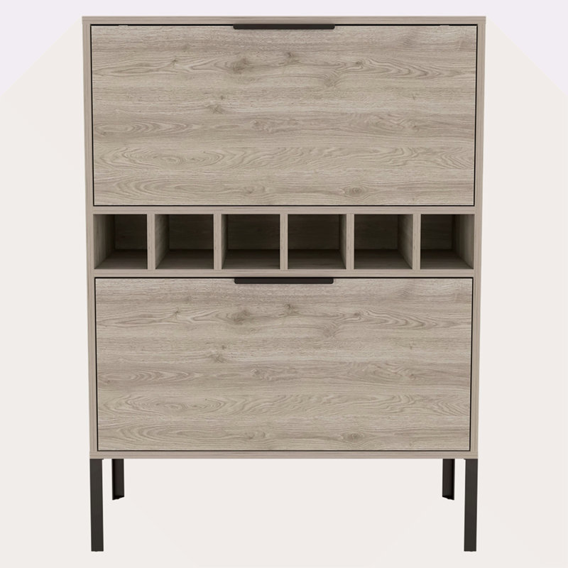 6-Bottle Rectangle Bar Cabinet