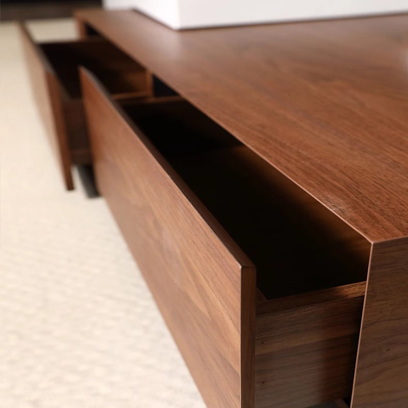 Table basse moderne et minimaliste avec rangement rectangulaire
